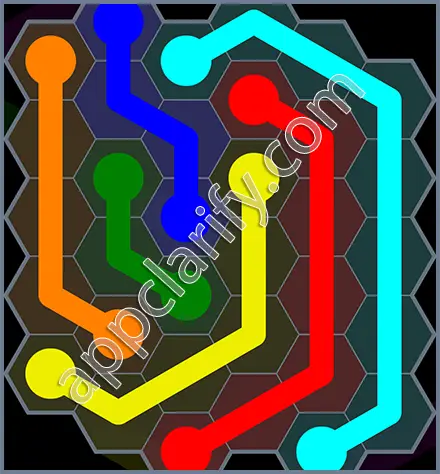 Flow Free: Hexes Rainbow Pack Level 96 Solutions