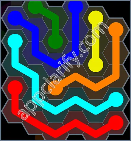 Flow Free: Hexes Rainbow Pack Level 98 Solutions