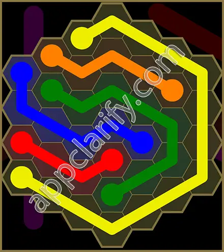Flow Free: Hexes Sunflower Pack Level 10 Solutions