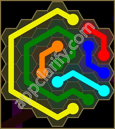 Flow Free: Hexes Sunflower Pack Level 11 Solutions