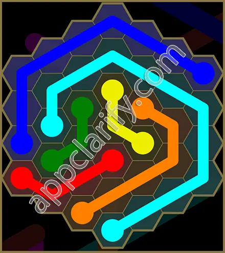 Flow Free: Hexes Sunflower Pack Level 12 Solutions