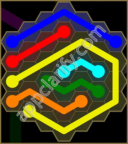 Flow Free: Hexes Sunflower Pack Level 14 Solutions