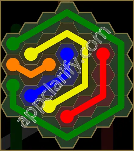 Flow Free: Hexes Sunflower Pack Level 15 Solutions