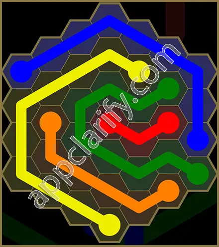 Flow Free: Hexes Sunflower Pack Level 18 Solutions