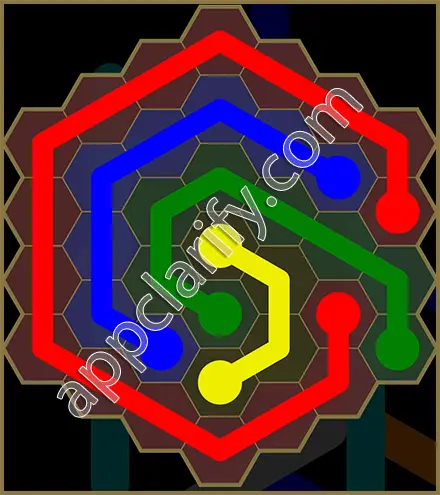 Flow Free: Hexes Sunflower Pack Level 21 Solutions