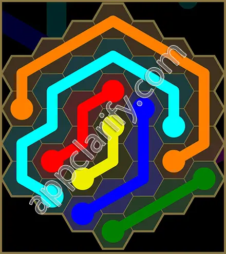Flow Free: Hexes Sunflower Pack Level 23 Solutions