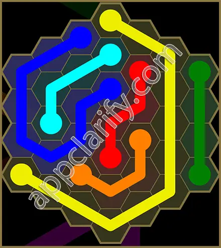Flow Free: Hexes Sunflower Pack Level 24 Solutions
