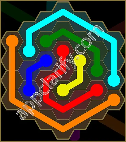 Flow Free: Hexes Sunflower Pack Level 26 Solutions