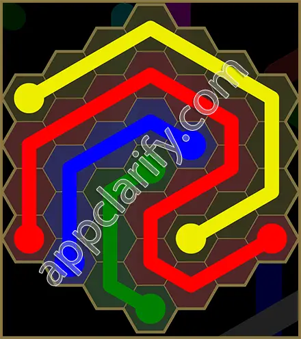 Flow Free: Hexes Sunflower Pack Level 27 Solutions