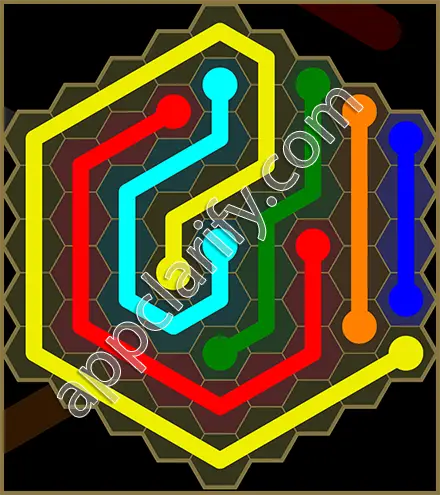 Flow Free: Hexes Sunflower Pack Level 33 Solutions