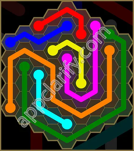 Flow Free: Hexes Sunflower Pack Level 34 Solutions