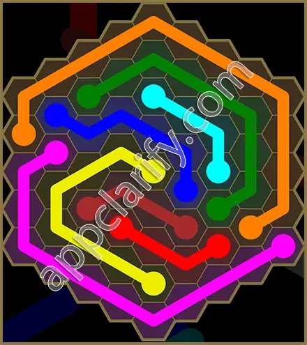 Flow Free: Hexes Sunflower Pack Level 35 Solutions