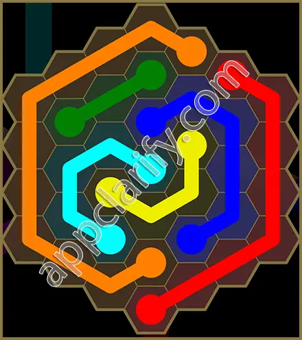 Flow Free: Hexes Sunflower Pack Level 4 Solutions