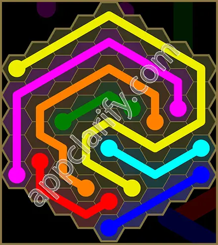 Flow Free: Hexes Sunflower Pack Level 41 Solutions