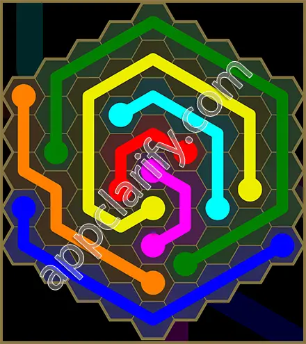 Flow Free: Hexes Sunflower Pack Level 42 Solutions