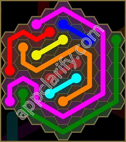 Flow Free: Hexes Sunflower Pack Level 43 Solutions
