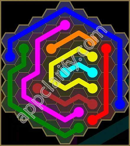 Flow Free: Hexes Sunflower Pack Level 48 Solutions