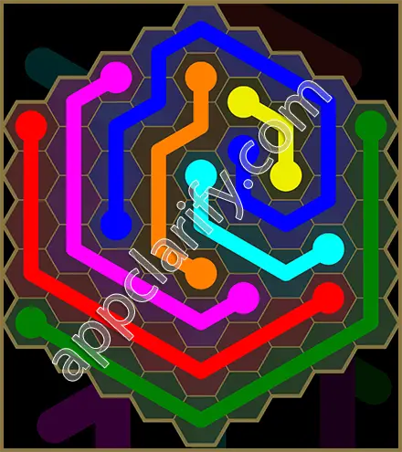 Flow Free: Hexes Sunflower Pack Level 49 Solutions