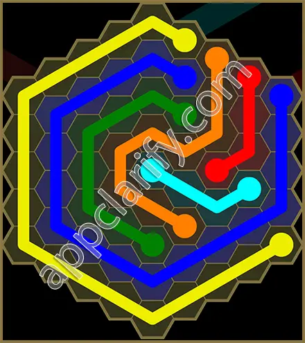 Flow Free: Hexes Sunflower Pack Level 54 Solutions