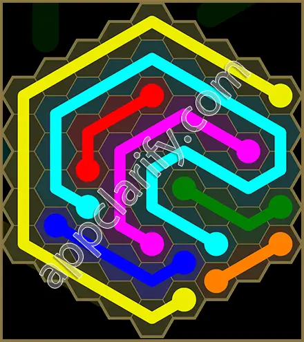 Flow Free: Hexes Sunflower Pack Level 60 Solutions
