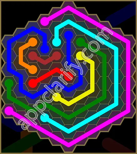 Flow Free: Hexes Sunflower Pack Level 84 Solutions