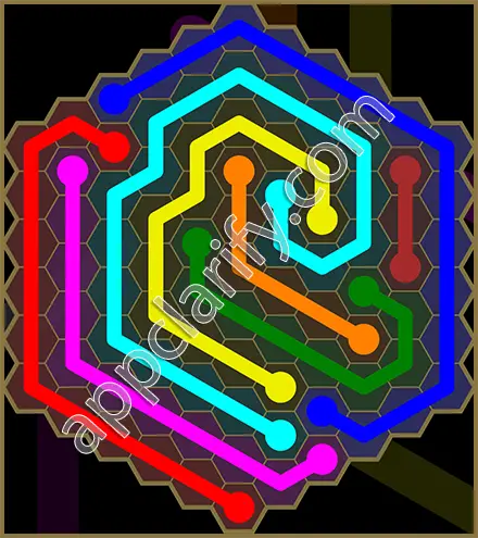 Flow Free: Hexes Sunflower Pack Level 87 Solutions