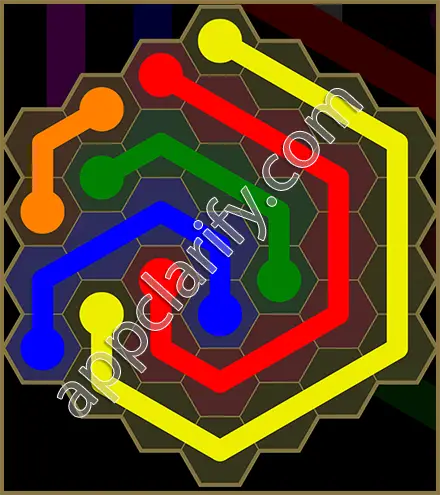 Flow Free: Hexes Sunflower Pack Level 9 Solutions