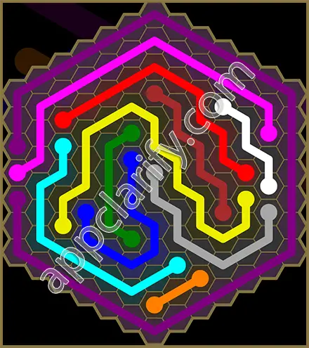 Flow Free: Hexes Sunflower Pack Level 97 Solutions