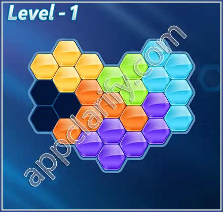 Block! Hexa Puzzle Hexa-art2 Level 1 Solution