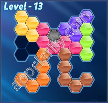 Block! Hexa Puzzle Hexa-art2 Level 13 Solution