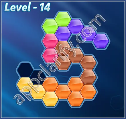 Block! Hexa Puzzle Hexa-art2 Level 14 Solution