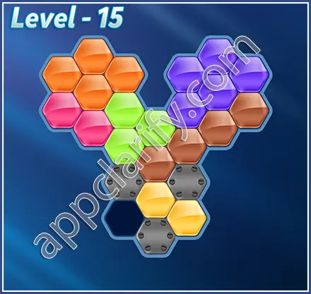 Block! Hexa Puzzle Hexa-art2 Level 15 Solution