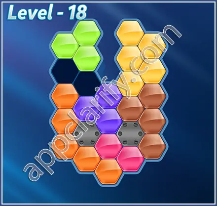 Block! Hexa Puzzle Hexa-art2 Level 18 Solution