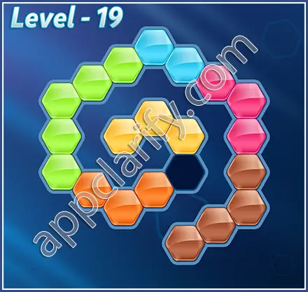 Block! Hexa Puzzle Hexa-art2 Level 19 Solution