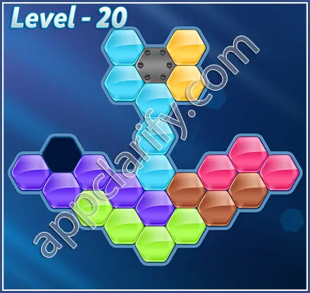 Block! Hexa Puzzle Hexa-art2 Level 20 Solution