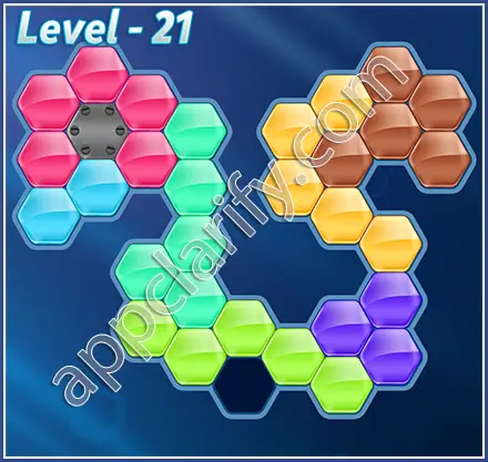 Block! Hexa Puzzle Hexa-art2 Level 21 Solution