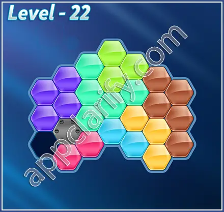 Block! Hexa Puzzle Hexa-art2 Level 22 Solution