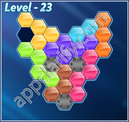 Block! Hexa Puzzle Hexa-art2 Level 23 Solution