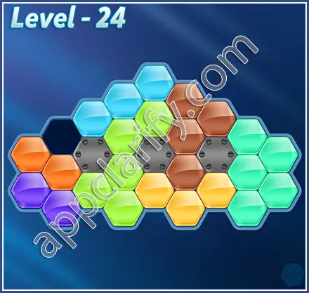 Block! Hexa Puzzle Hexa-art2 Level 24 Solution