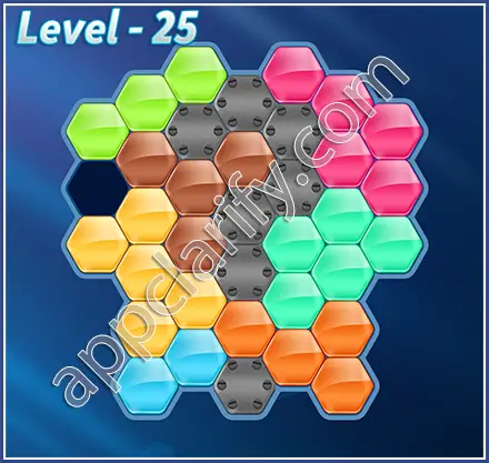 Block! Hexa Puzzle Hexa-art2 Level 25 Solution