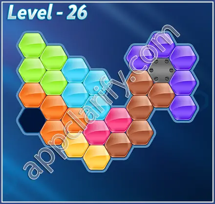 Block! Hexa Puzzle Hexa-art2 Level 26 Solution