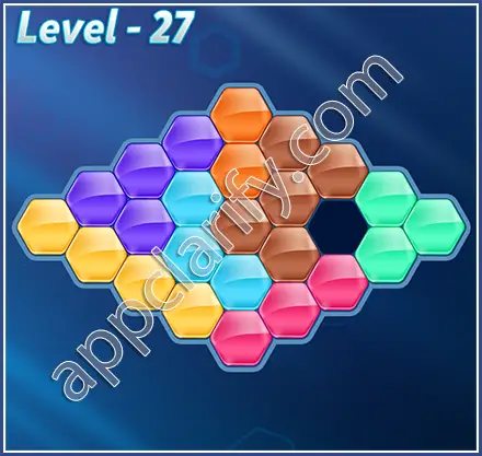 Block! Hexa Puzzle Hexa-art2 Level 27 Solution