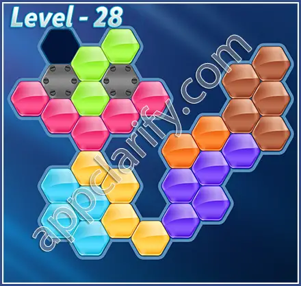 Block! Hexa Puzzle Hexa-art2 Level 28 Solution