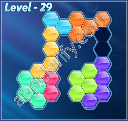 Block! Hexa Puzzle Hexa-art2 Level 29 Solution