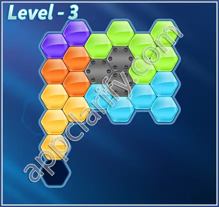 Block! Hexa Puzzle Hexa-art2 Level 3 Solution