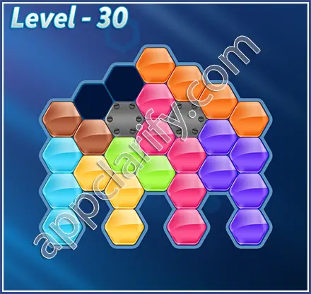 Block! Hexa Puzzle Hexa-art2 Level 30 Solution