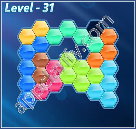 Block! Hexa Puzzle Hexa-art2 Level 31 Solution
