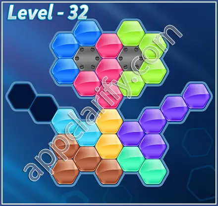 Block! Hexa Puzzle Hexa-art2 Level 32 Solution