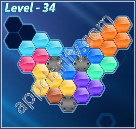 Block! Hexa Puzzle Hexa-art2 Level 34 Solution