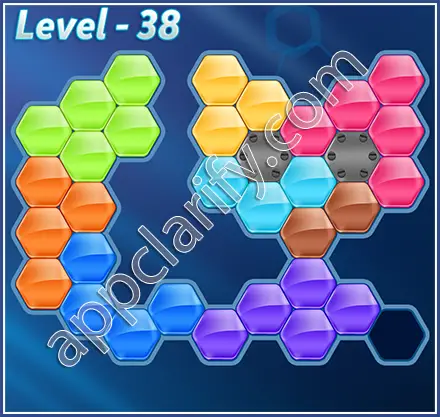 Block! Hexa Puzzle Hexa-art2 Level 38 Solution